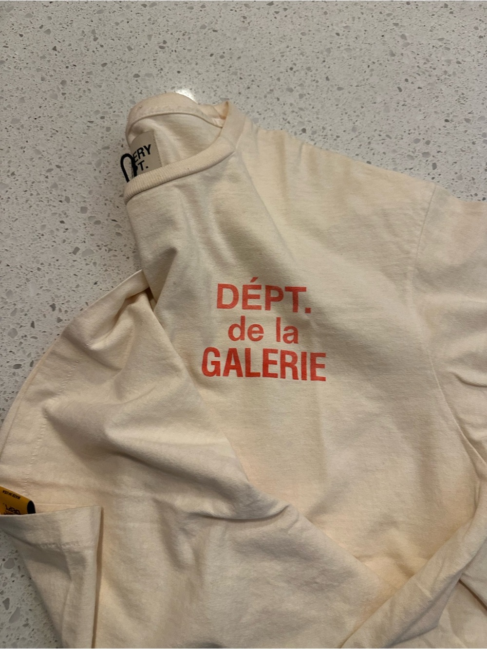 Gallery Dept Cream Art Print with Orange-Red Text